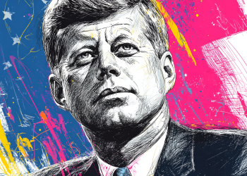 John F Kennedy Illustrated Portrait