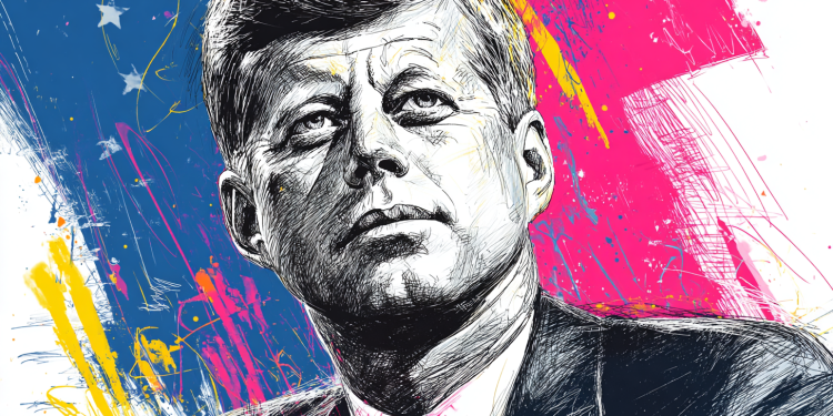 John F Kennedy Illustrated Portrait